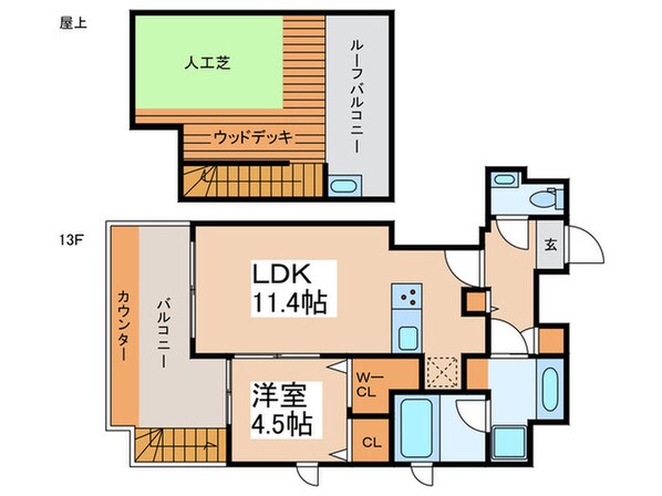 パークルール大手町の物件間取画像